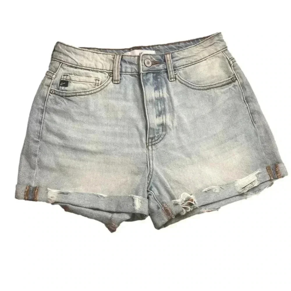 Kancan Estilo Denim Jean Shorts High Rise Light Wash Size 3/25